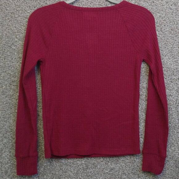 Ultra Flirt Waffle Knit Henley Top Size XS NEW - Picture 3 of 9